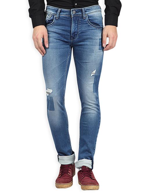 blue cotton torn jean - 13090569 - Very Small Image - 1