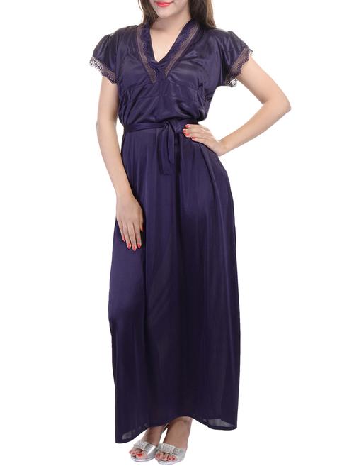 purple satin gown - 13091587 - Very Small Image - 1
