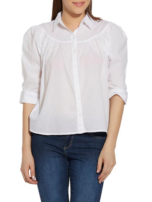 white cotton shirt - 13091627 - Very Small Image - 1