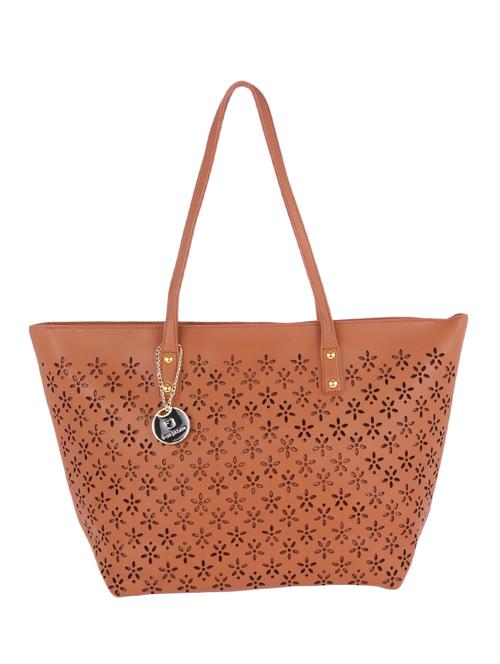 tan leatherette handbag - 13093764 - Very Small Image - 1