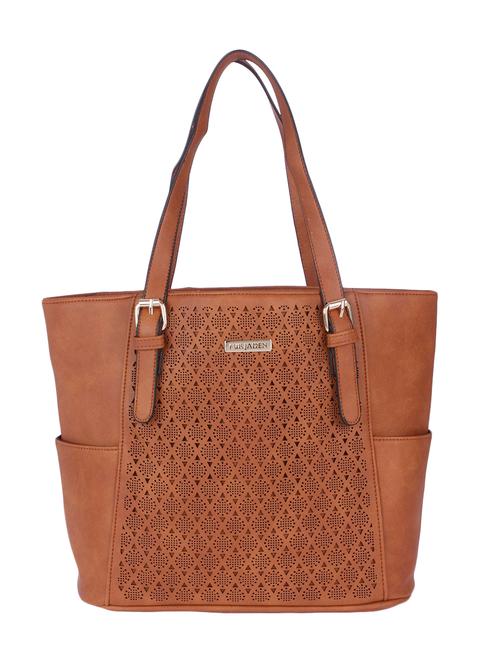 tan leatherette handbag - 13093771 - Very Small Image - 1