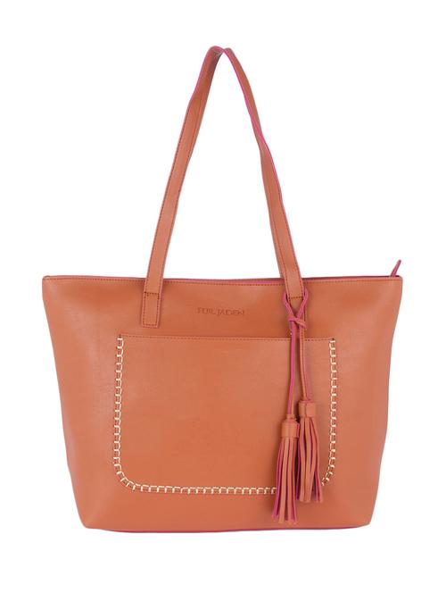 tan leatherette handbag - 13093773 - Very Small Image - 1