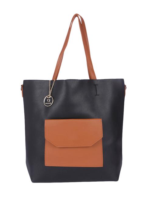 black leatherette tote - 13093774 - Very Small Image - 1