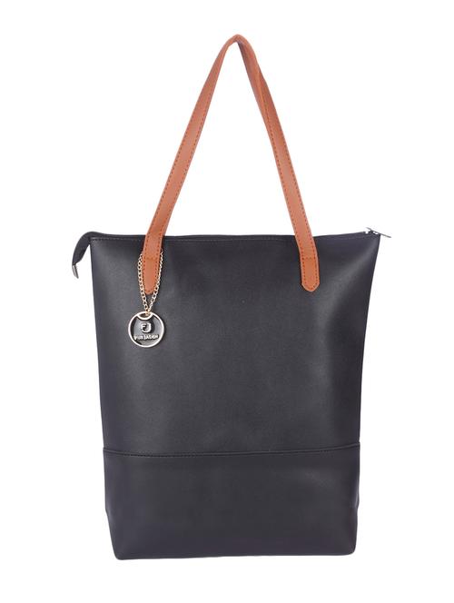 black leatherette tote - 13093791 - Very Small Image - 1