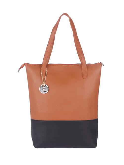 tan leatherette tote - 13093792 - Very Small Image - 1