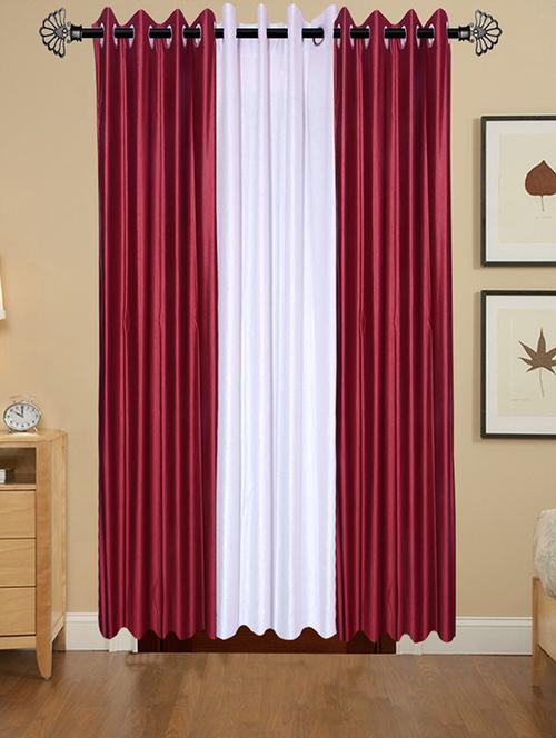 solid crush door curtain set of 3 84 x 48 in(size : 213 x 122 cm) - 13095856 - Very Small Image - 1