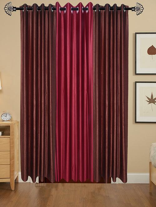 solid crush door curtain set of 3 84 x 48 in(size : 213 x 122 cm) - 13095865 - Very Small Image - 1