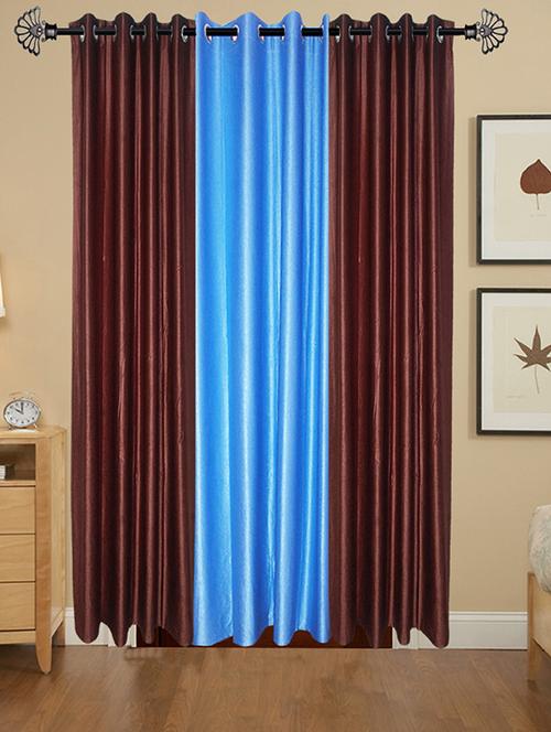 solid crush door curtain set of 3 84 x 48 in(size : 213 x 122 cm) - 13095877 - Very Small Image - 1