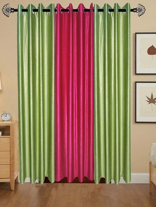 solid crush door curtain set of 3 84 x 48 in(size : 213 x 122 cm) - 13095940 - Very Small Image - 1