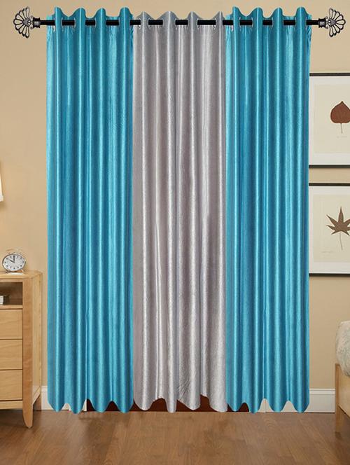 solid crush door curtain set of 3 84 x 48 in(size : 213 x 122 cm) - 13096007 - Very Small Image - 1