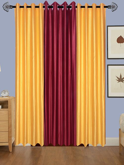 solid crush door curtain set of 3 84 x 48 in(size : 213 x 122 cm) - 13096009 - Very Small Image - 1