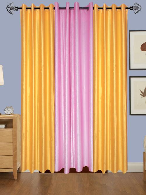solid crush door curtain set of 3 84 x 48 in(size : 213 x 122 cm) - 13096015 - Very Small Image - 1