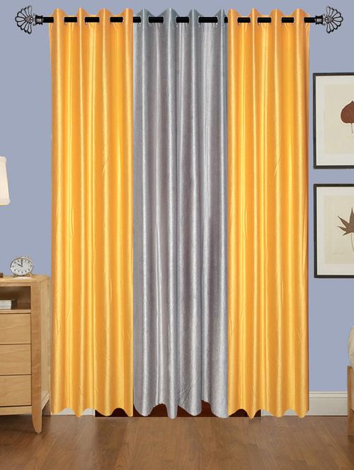 solid crush door curtain set of 3 84 x 48 in(size : 213 x 122 cm) - 13096023 - Very Small Image - 1