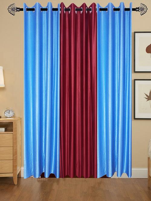 solid crush door curtain set of 3 84 x 48 in(size : 213 x 122 cm) - 13096057 - Very Small Image - 1