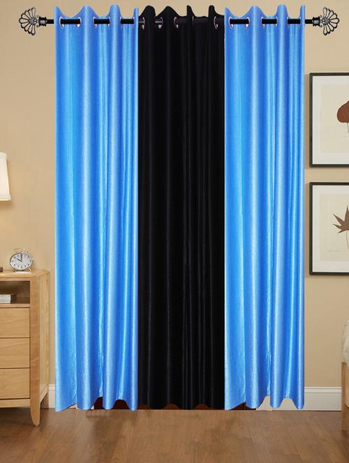 solid crush door curtain set of 3 84 x 48 in(size : 213 x 122 cm) - 13096060 - Very Small Image - 1