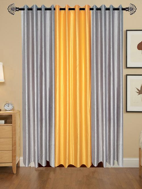 solid crush door curtain set of 3 84 x 48 in(size : 213 x 122 cm) - 13096099 - Very Small Image - 1