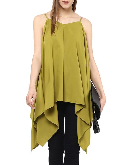 green crepe tunic - 13097177 - Very Small Image - 1