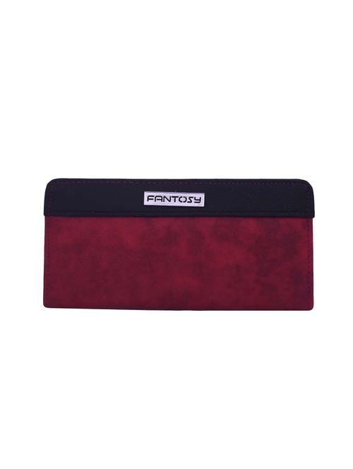 maroon leatherette clutch - 13099214 - Very Small Image - 1