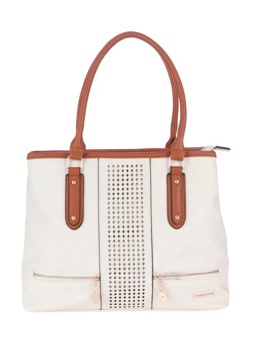 white leatherette handbag - 13103428 - Very Small Image - 1