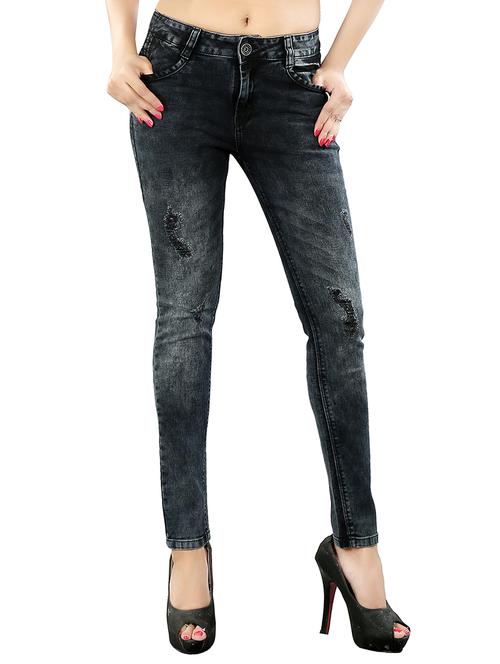 black acid wash denim jeans - 13104926 - Very Small Image - 1