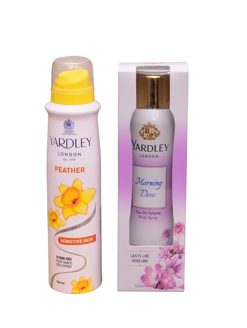 yardley london feather::morning dew perfume body spray - for women (270 ml ) - 13106791 - Very Small Image - 1