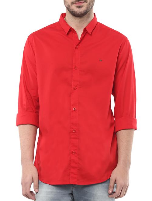 red cotton casual shirt - 13107707 - Very Small Image - 1