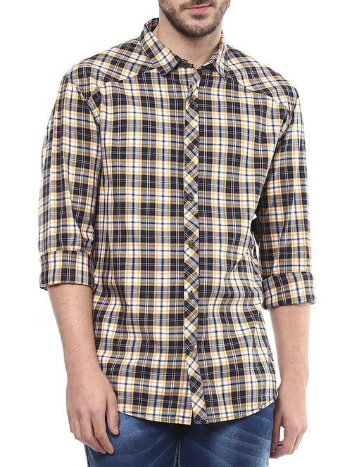 multicoloured cotton checked casual shirt - 13107727 - Very Small Image - 1