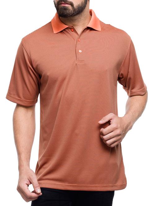 orange polyester striped t-shirt - 13108288 - Very Small Image - 1