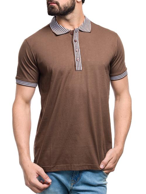 brown cotton tshirt - 13108291 - Very Small Image - 1