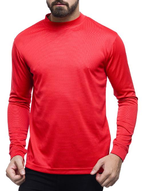 red polyester striped t-shirt - 13108324 - Very Small Image - 1