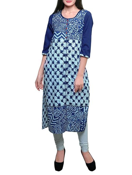 printed straight kurta - 13108761 - Very Small Image - 1