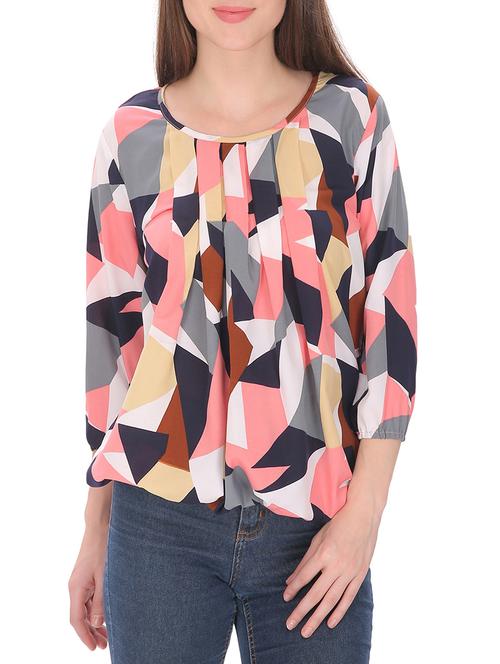 round neck pleated top - 13110400 - Very Small Image - 1