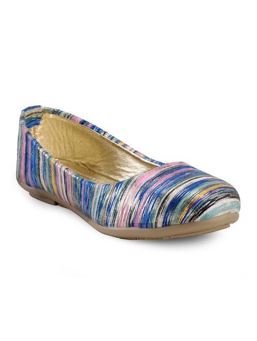multi colored satin slip on ballerina - 13110531 - Very Small Image - 1