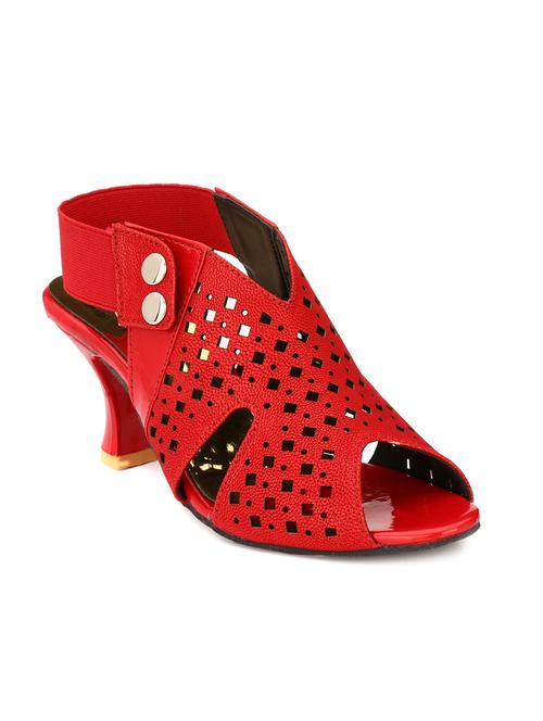red suede back strap sandals - 13111147 - Very Small Image - 1
