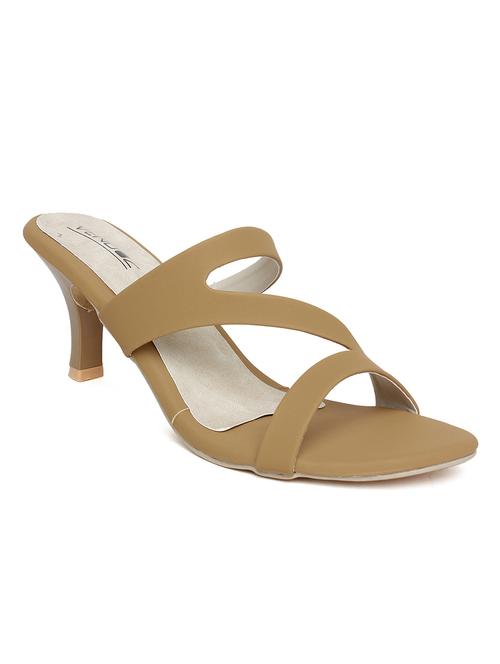 beige leatherette slip on sandals - 13111904 - Very Small Image - 1