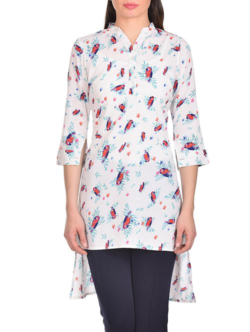 white crepe tunic - 13112197 - Very Small Image - 1