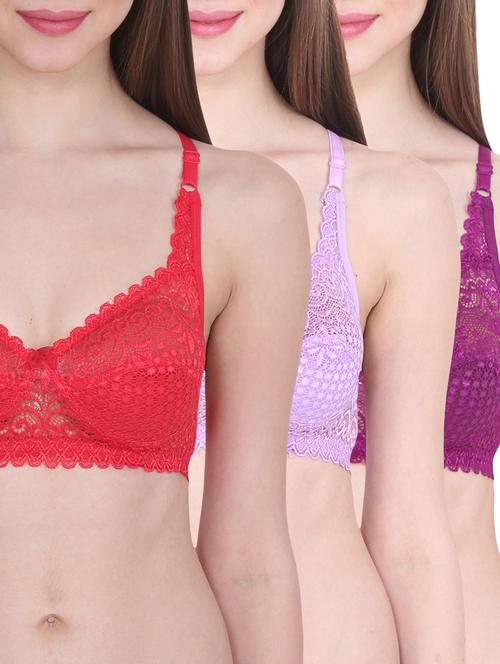 set of 3 laced bra - 13112612 - Very Small Image - 1