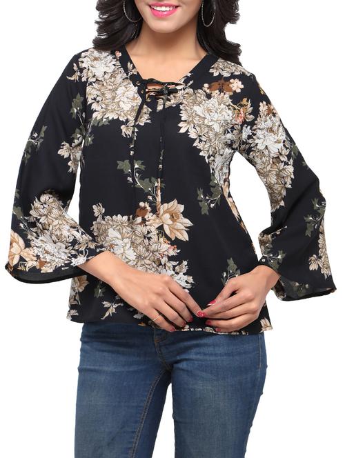 black georgette top - 13113469 - Very Small Image - 1