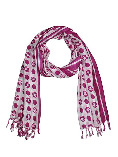 pink viscose scarf - 13114844 - Very Small Image - 1