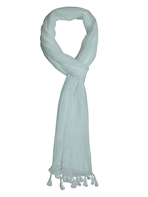 white polyester scarf - 13114888 - Very Small Image - 1