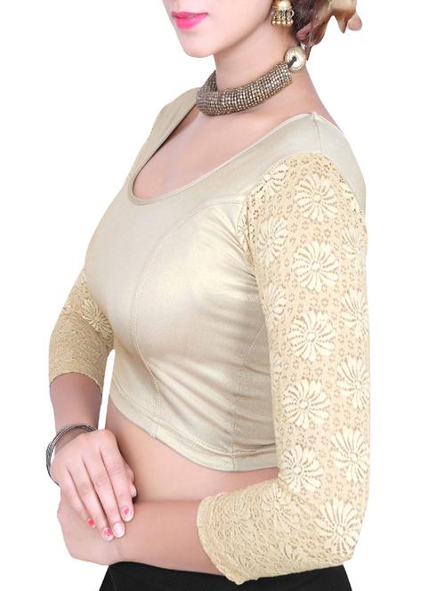silver plain lace blouse - 13116120 - Very Small Image - 1