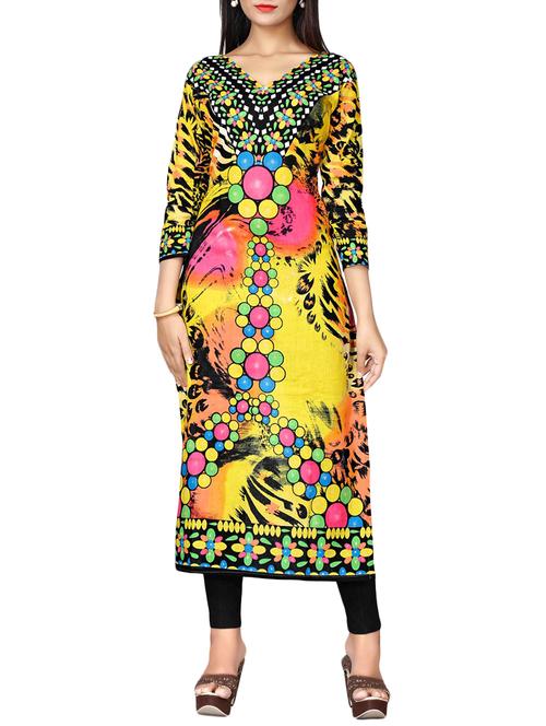 multi cotton printed unstitched kurta - 13116618 - Very Small Image - 1