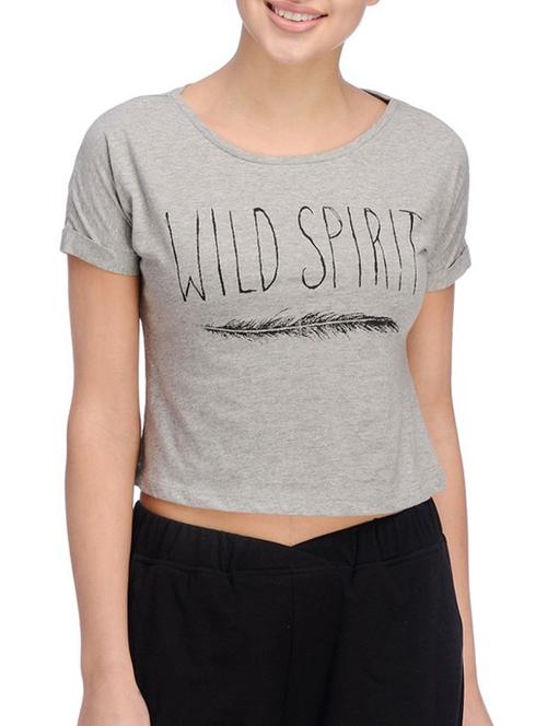round neck slogan print tee - 13116804 - Very Small Image - 1