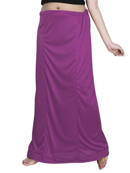 violet poly satin petticoat - 13116955 - Very Small Image - 1