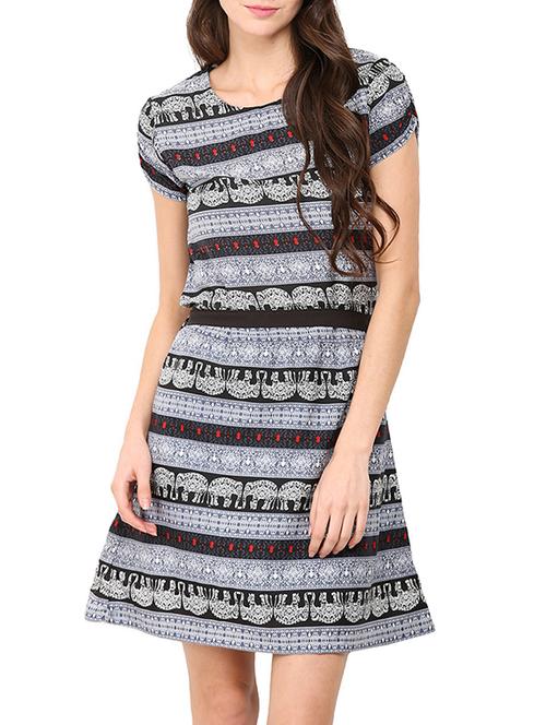 multicolored printed dress - 13117630 - Very Small Image - 1