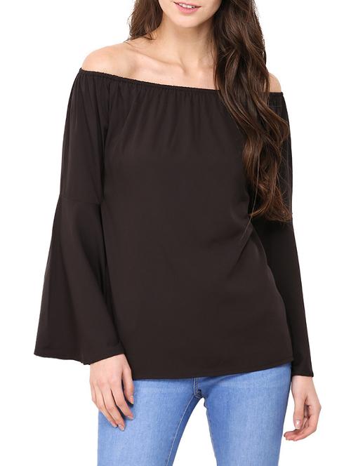 black polyester regular top - 13117683 - Very Small Image - 1