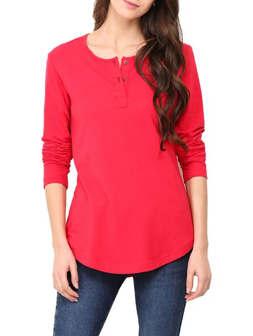 red cotton regular top - 13117693 - Very Small Image - 1