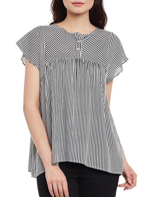 black viscose regular top - 13118166 - Very Small Image - 1