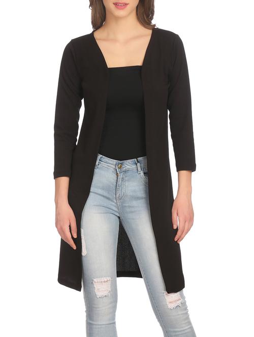 black cotton shrug - 13119020 - Very Small Image - 1