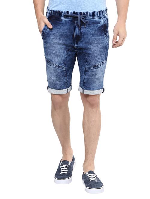 dark blue cotton shorts - 13119400 - Very Small Image - 1
